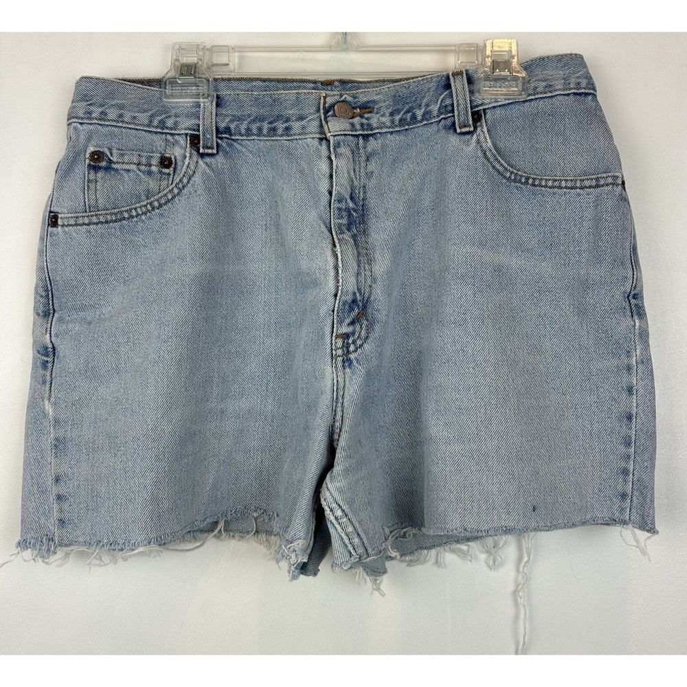 Vtg Levi's Shorts Womens 16 Cut off Jean Denim Distressed Casual Summer Festival